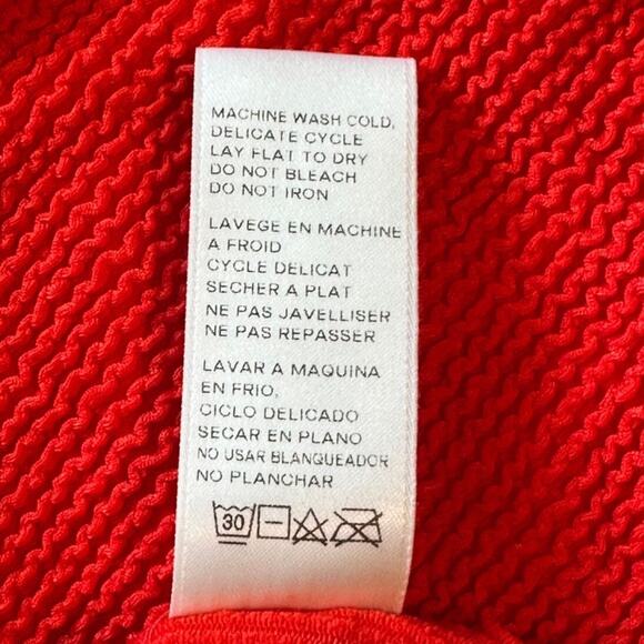 Good American Womens Red One-Piece Swimsuit 4XL Red V-Neck High-Cut Leg Cheeky - Picture 4 of 5